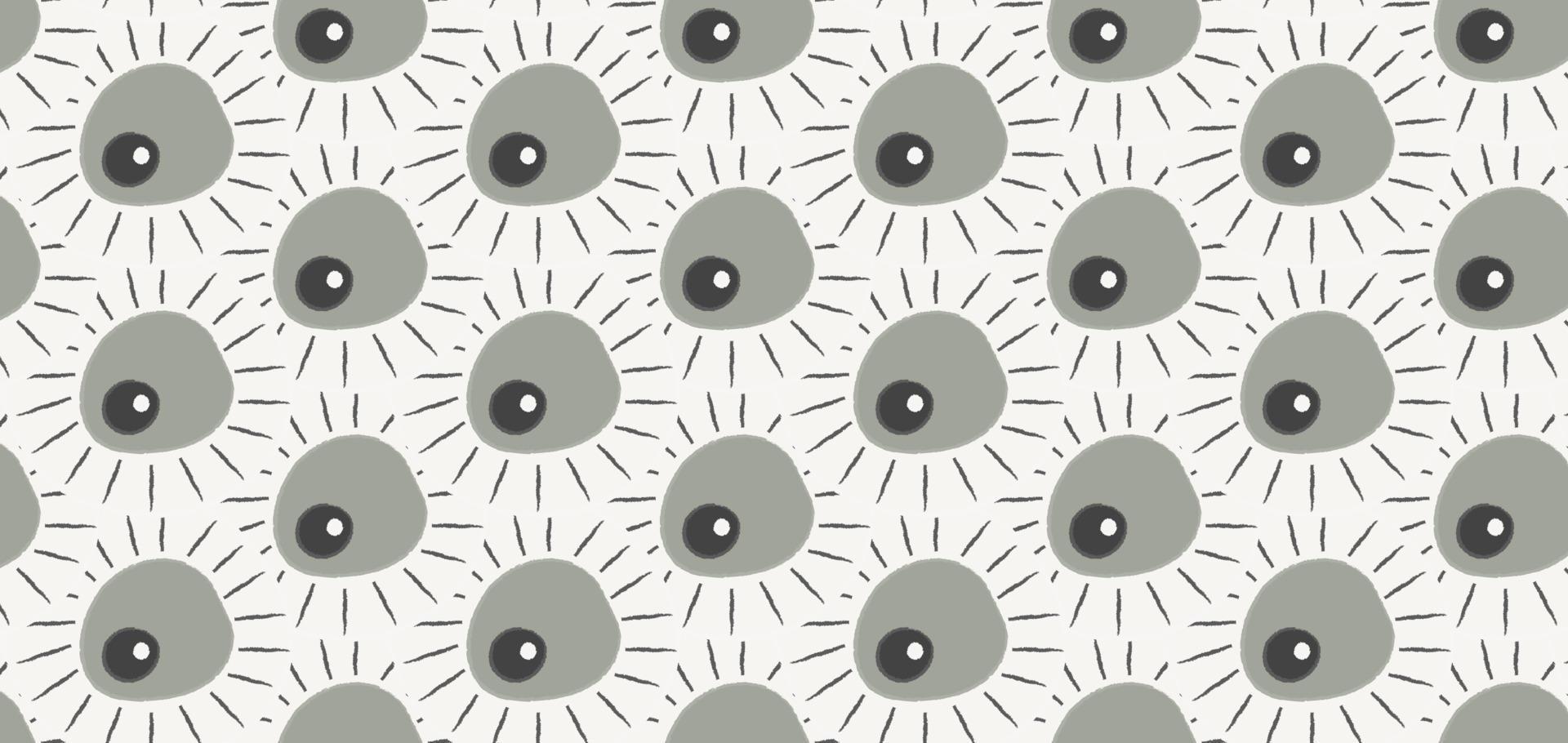 Simple abstract seamless vector pattern with trendy boho abstract figures. Pastel color. Neutral horizontal background. Infantile style geometric print. Naive design of surfaces, fabrics, wallpapers