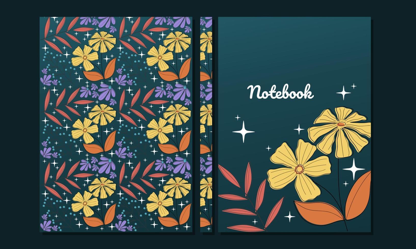 Cover page templates. abstract and floral design. Seamless pattern. Applicable for notebooks, planners, brochures, books, catalogs. vector