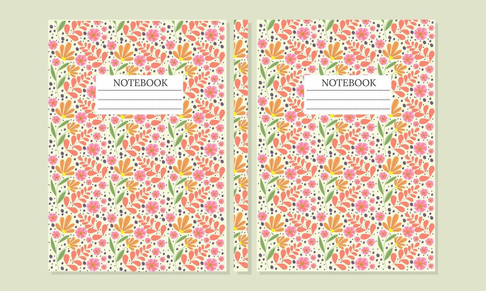 abstract botanical covers set. Seamless pattern floral design. pastel brown background. size A4 For notebooks, planners, brochures, books, catalogs. vector