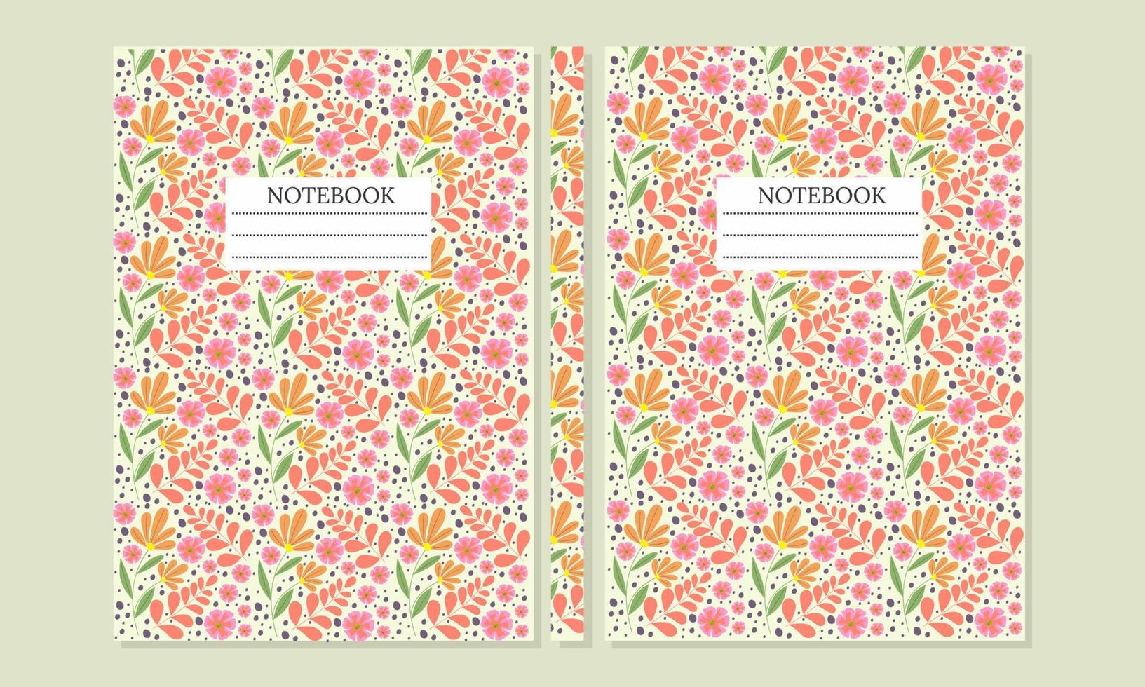 conjunto de cubiertas botánicas abstractas. diseño floral de patrones sin fisuras. fondo marrón pastel. tamaño a4 para cuadernos, planificadores, folletos, libros, catálogos. vector