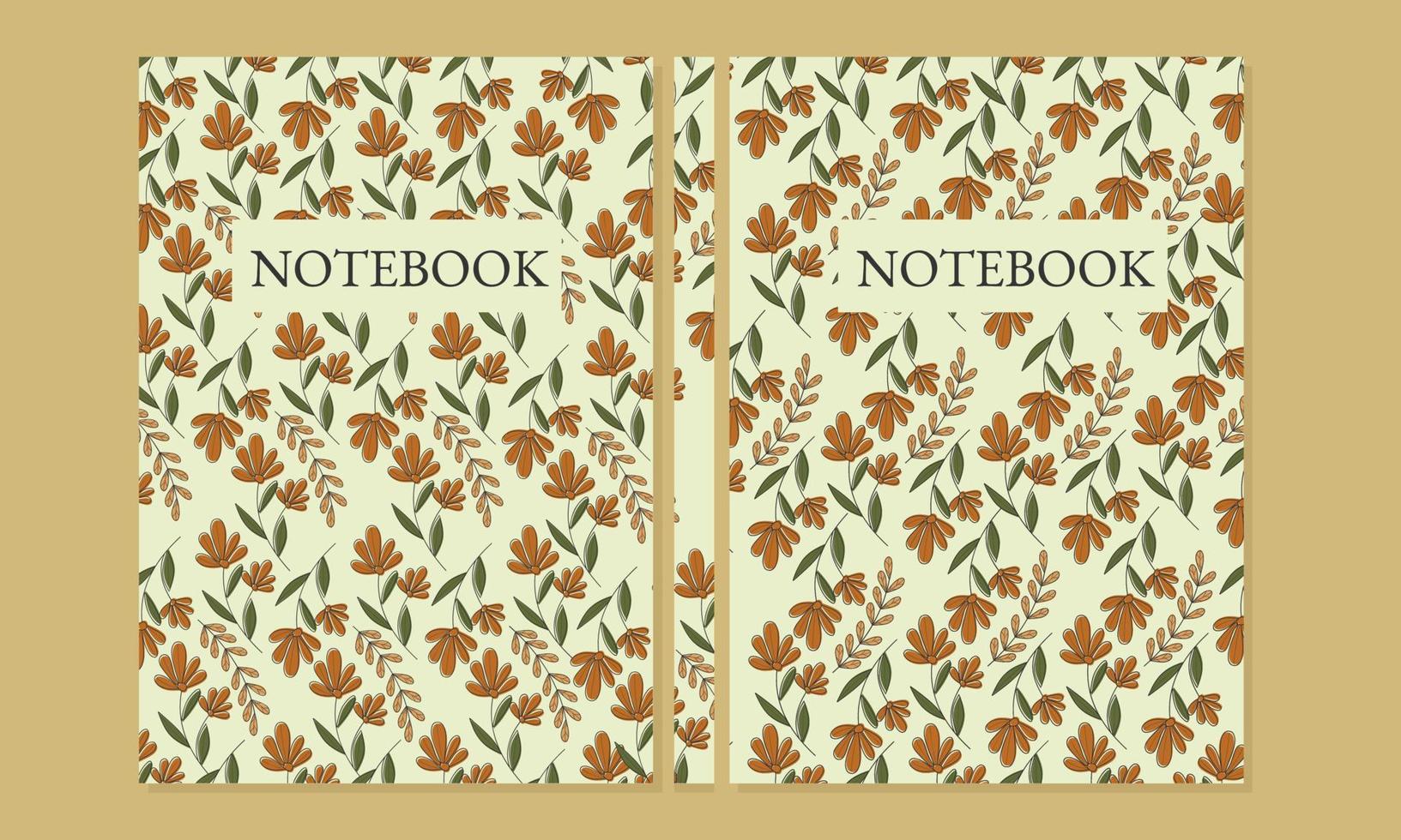 abstract botanical covers set. Seamless pattern floral design. pastel brown background. size A4 For notebooks, planners, brochures, books, catalogs. vector