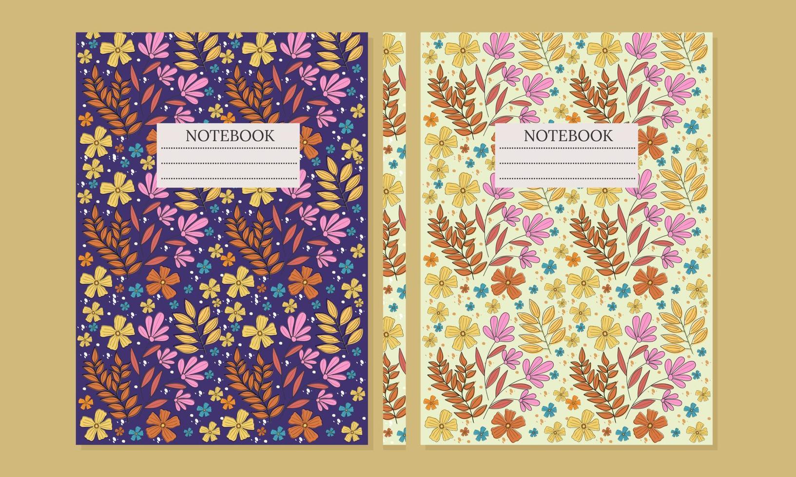 Cover page templates.abstract botanical pattern. Applicable for notebooks, planners, brochures, books, catalogs. Seamless patterns  Vector illustration.