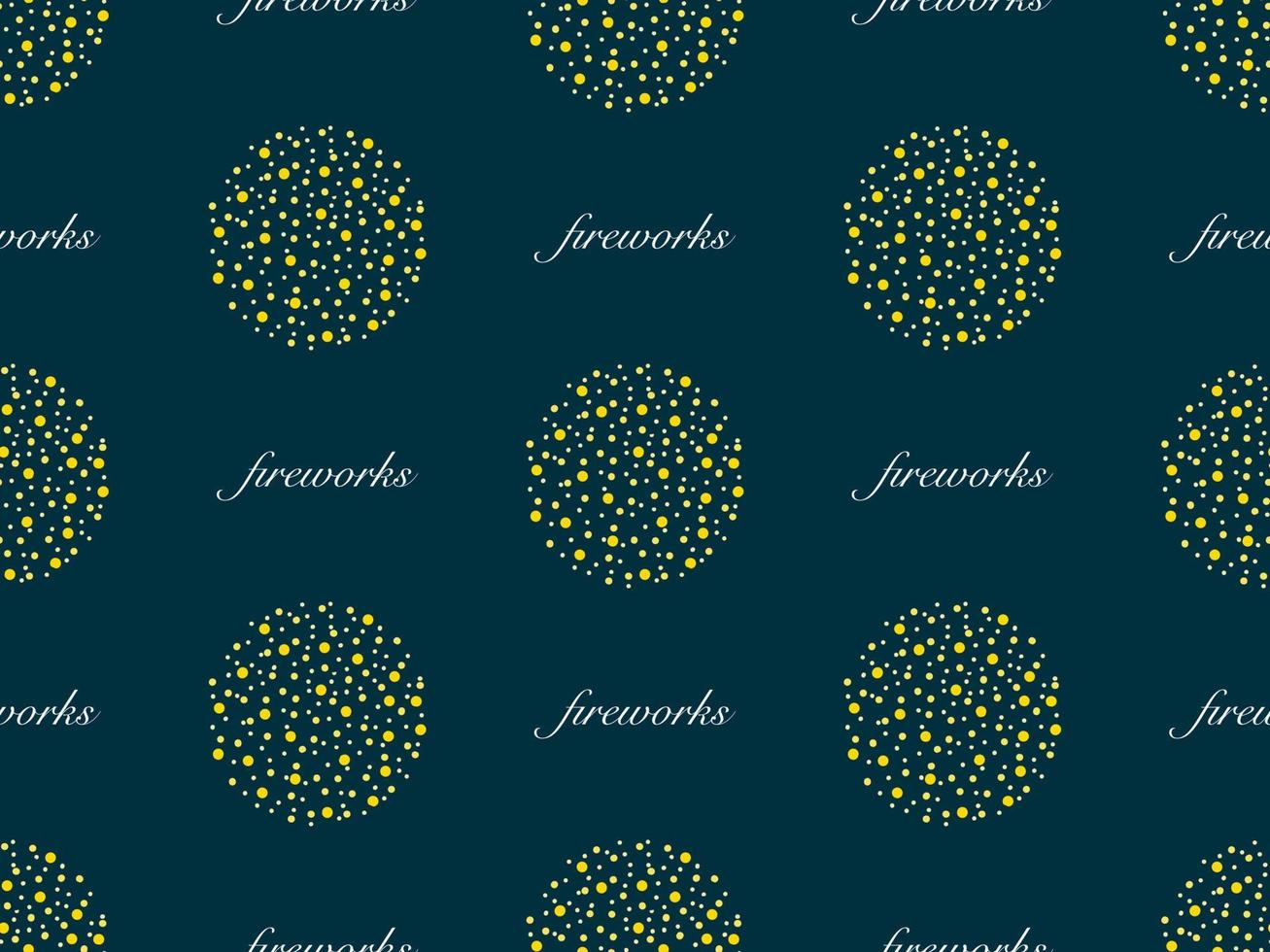 Fireworks cartoon character seamless pattern on blue background vector