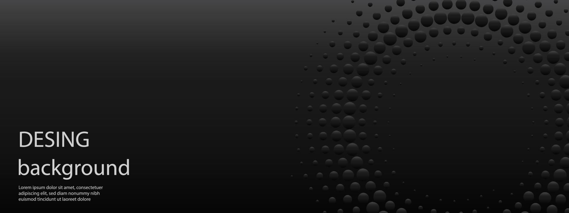 Black abstract long banner vector