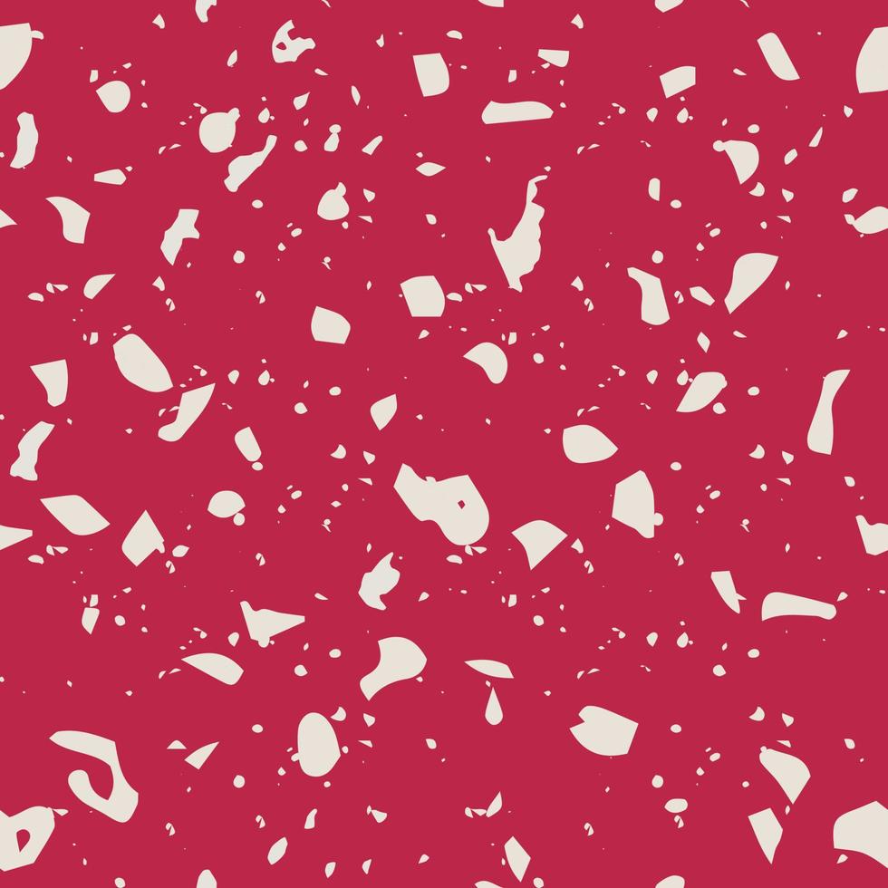 Terrazzo flooring seamless pattern viva magenta vector