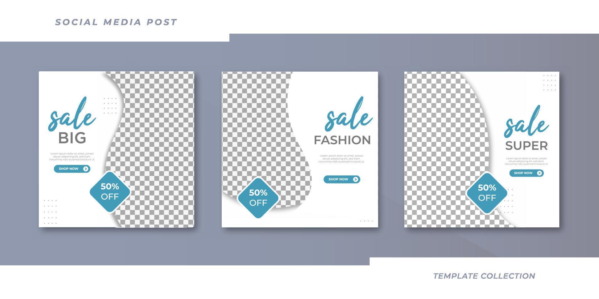 Big sale Social Media Post Design Web Banner Template Pro Vector