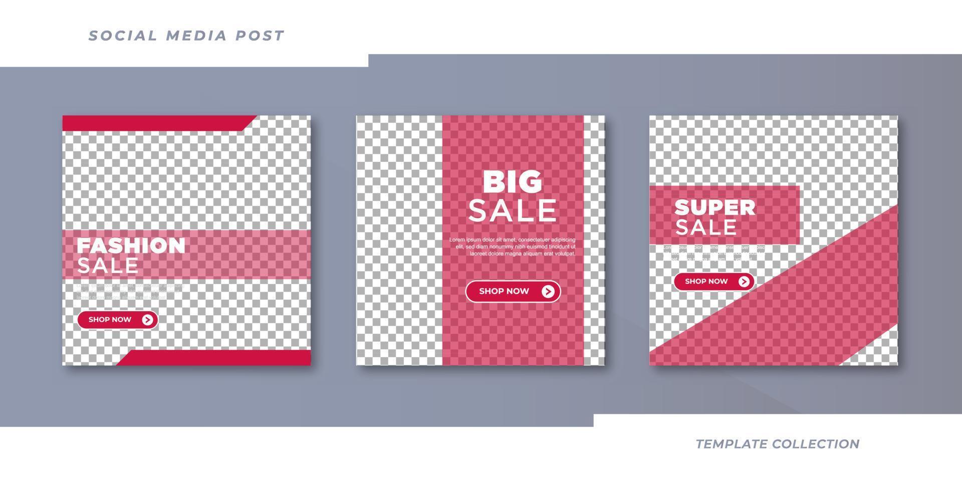 Fashion Sale Social Media Post Design Template Free Vector