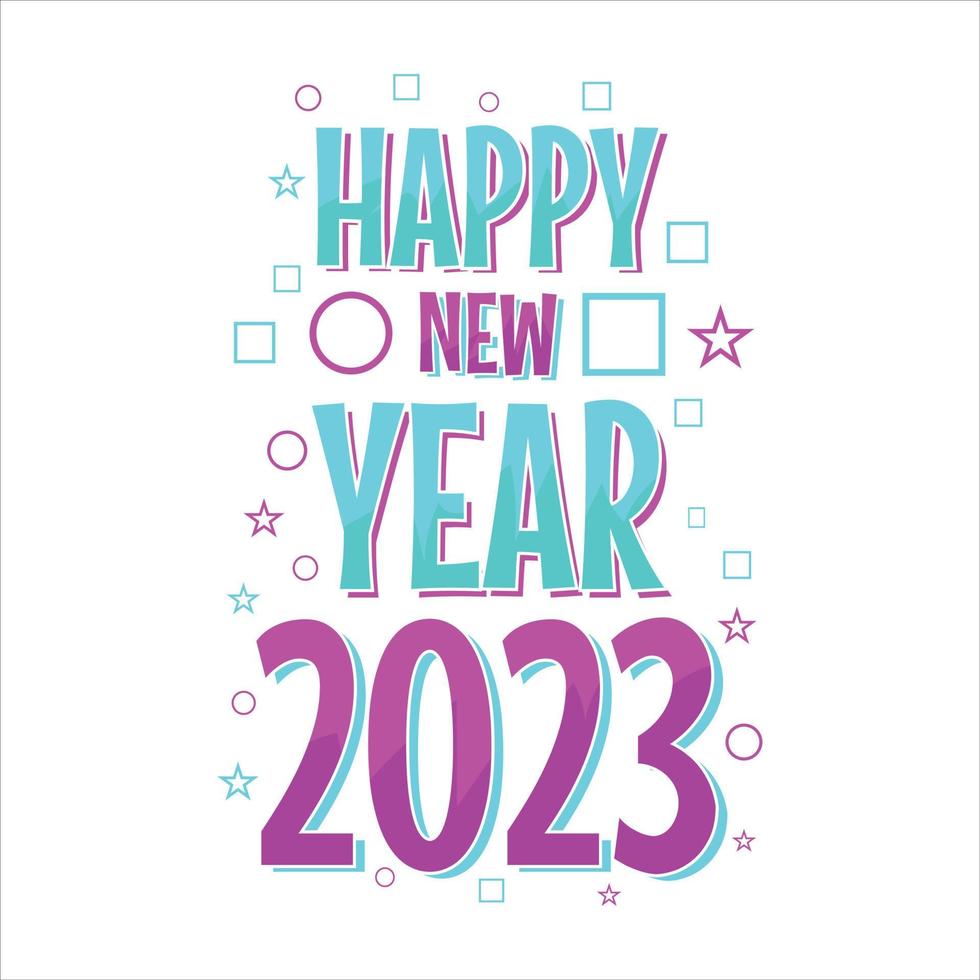 Happy new year 2023 vector