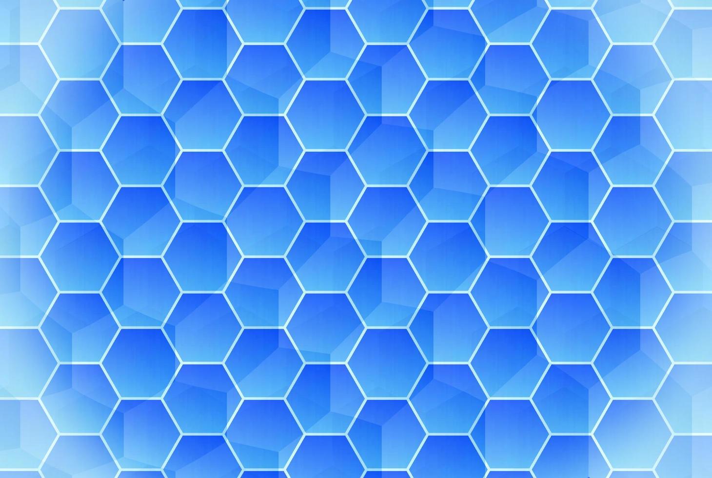 Modern 3d abstract hexagon with a clean and clear appearance for background and wallpaper. Cool hexagonal design with aqua ocean style blue vector