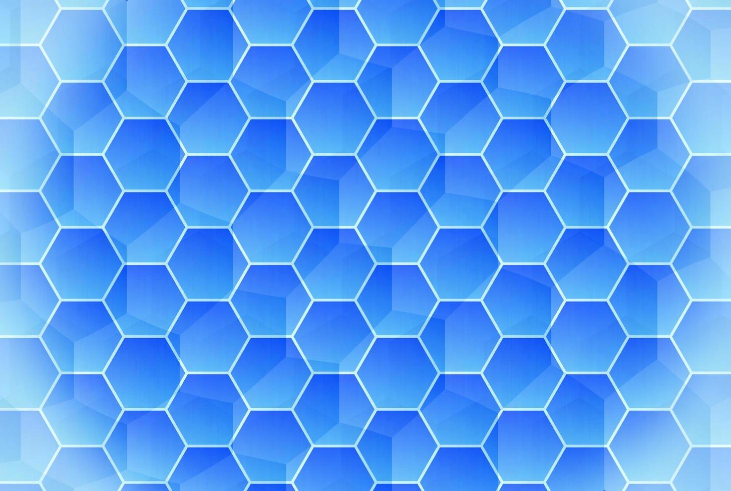 Modern 3d abstract hexagon with a clean and clear appearance for background and wallpaper. Cool hexagonal design with aqua ocean style blue vector