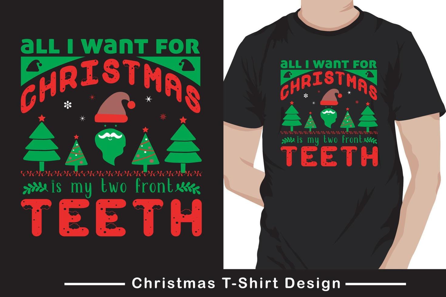 Christmas T-shirt Design Free Vector