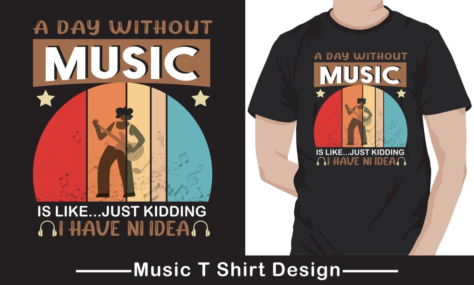 Music Typography Vector T-shirt design. Music t-shirt design vector. For t-shirt print and other uses. Free Vector