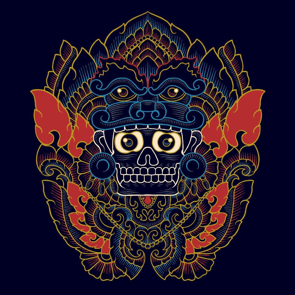 outline aztec ornament vector
