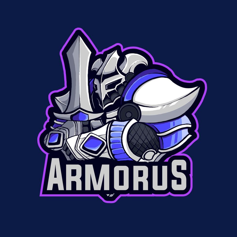 armorus mascot logo gaming vector
