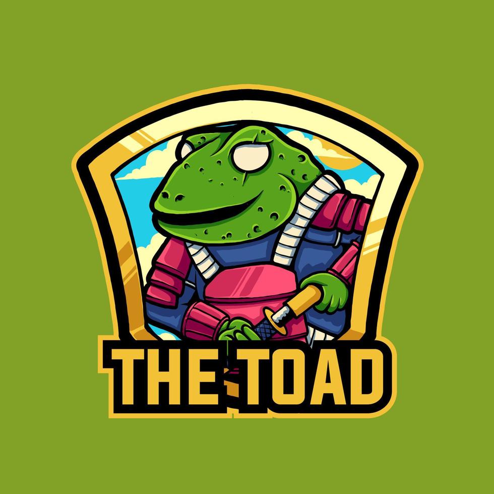 the toad mascot logo vector