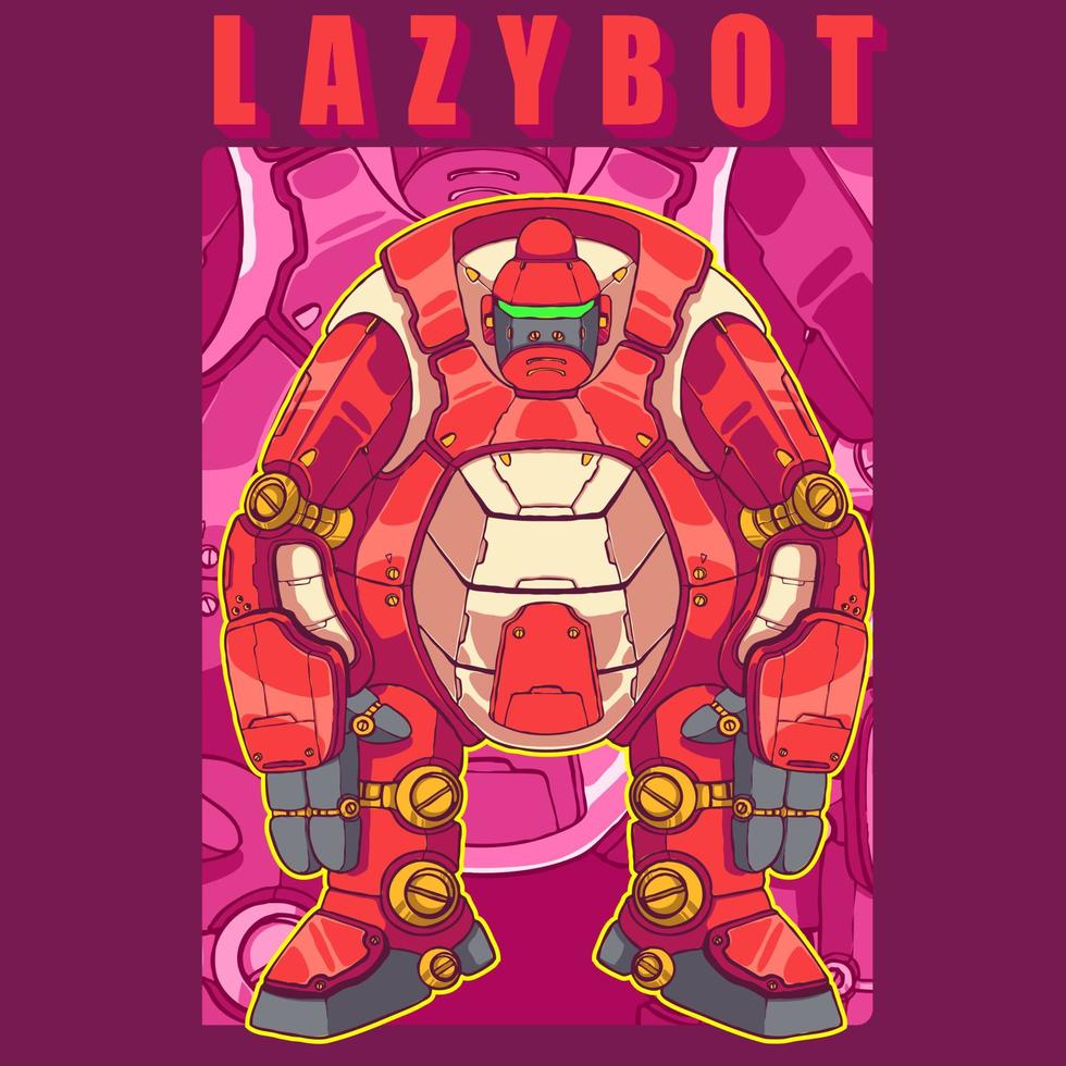 mecha lazy bot vector