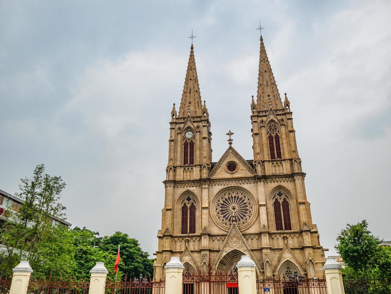 Sacred Heart Cathedral at guangzhou china.The Sacred Heart Cathedral is a Catholic church in the Diocese of Guangzhou photo