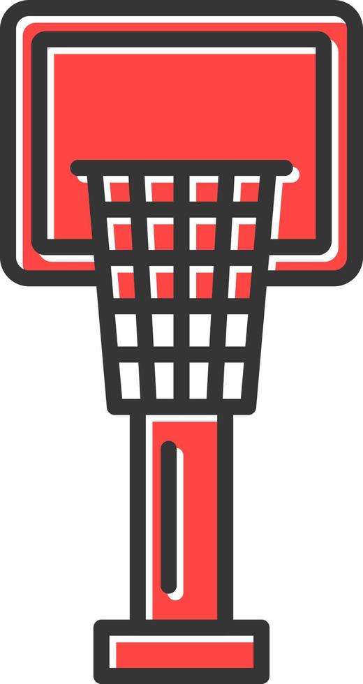 Basketball Hoop Creative Icon Design vector