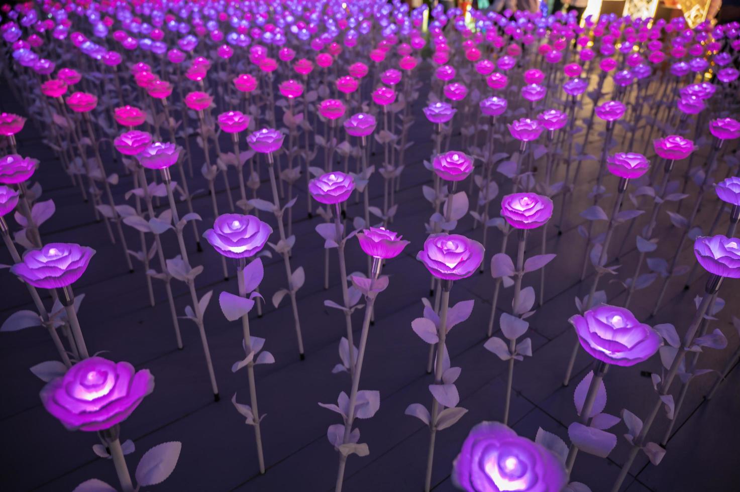 Close up Artificial flower on Icon siam department store.the chao phraya riverfront mall in Bangkok, Thailand. photo