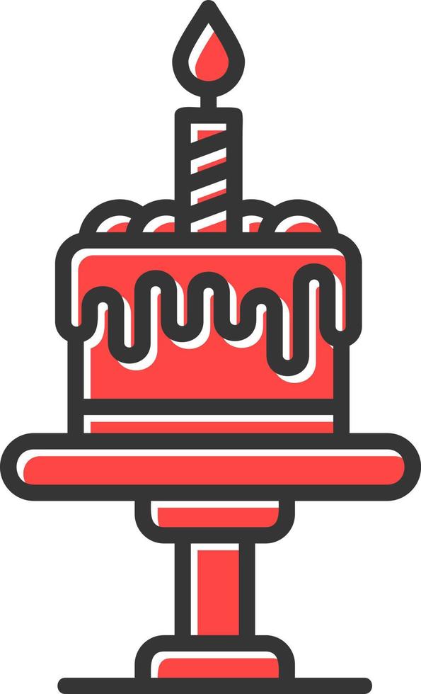 diseño de icono creativo de pastel de cumpleaños vector