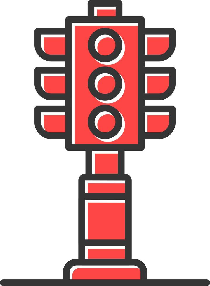 Traffic Lights Creative Icon Design vector