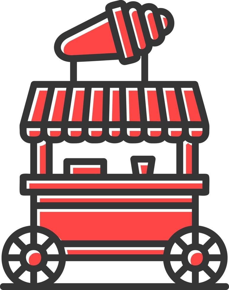 Ice Cream Shop Creative Icon Design vector