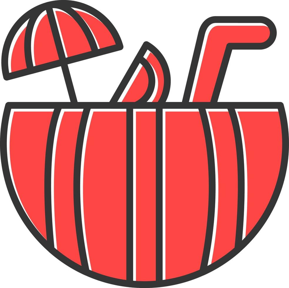 Watermelon Cocktail Creative Icon Design vector