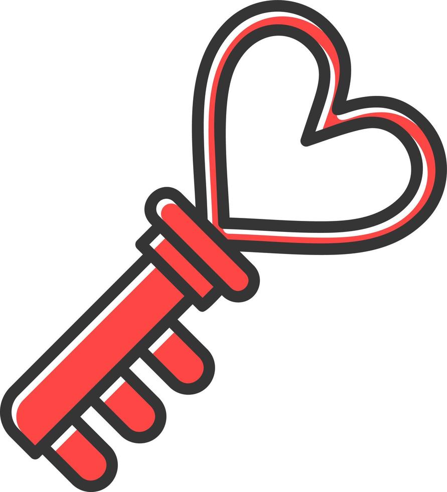 Love Key Creative Icon Design vector