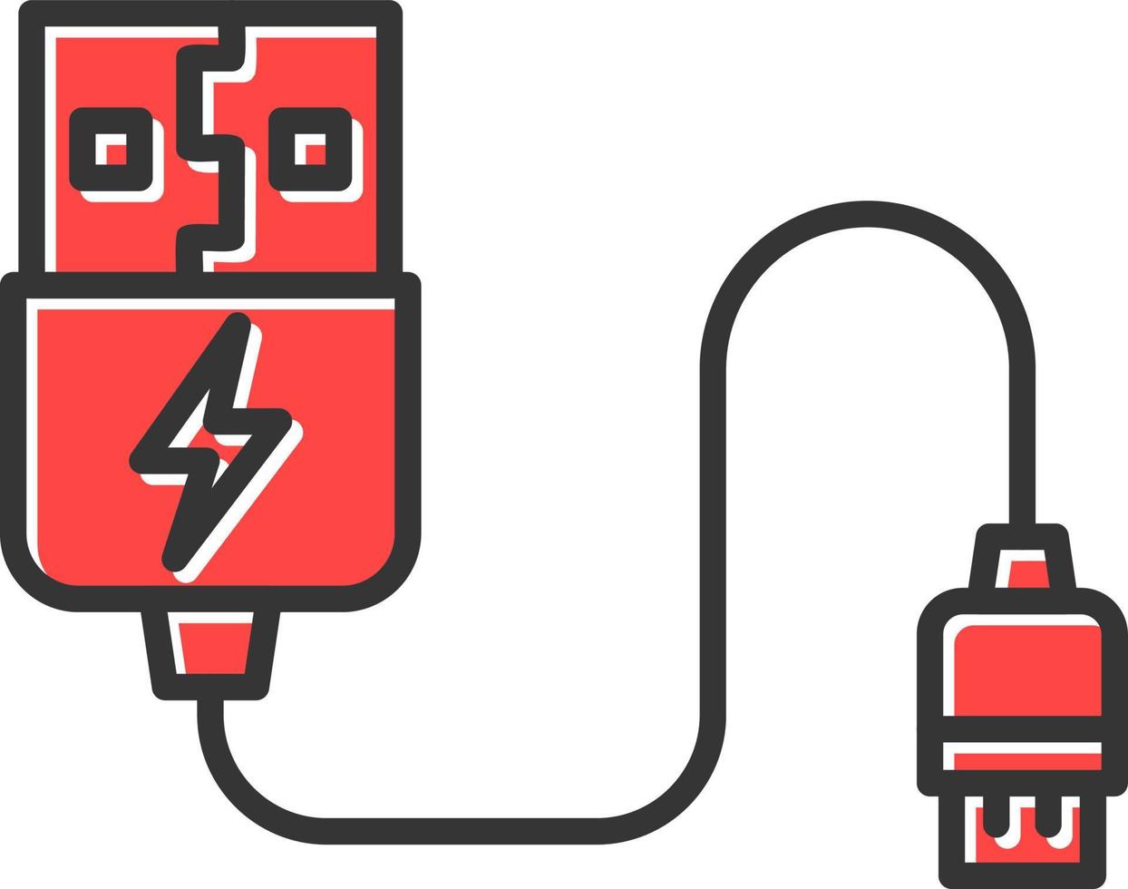 Usb Cable Creative Icon Design vector