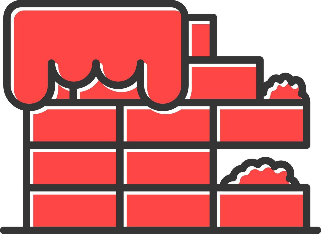 Brick Wall Creative Icon Design vector