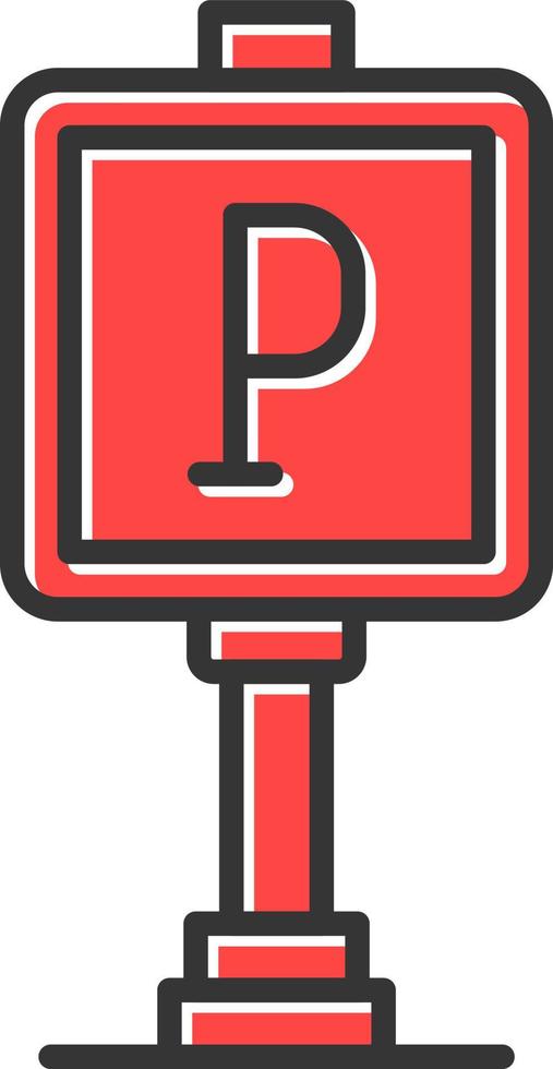 Parking Sign Creative Icon Design vector
