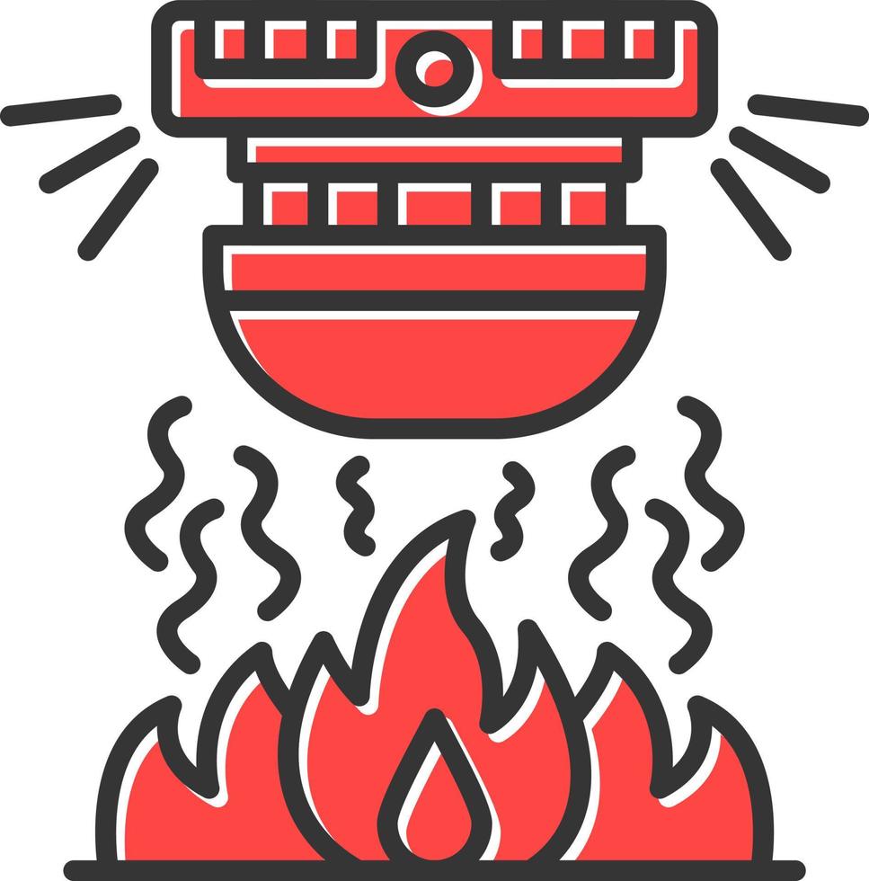 diseño de icono creativo de alarma de incendio vector