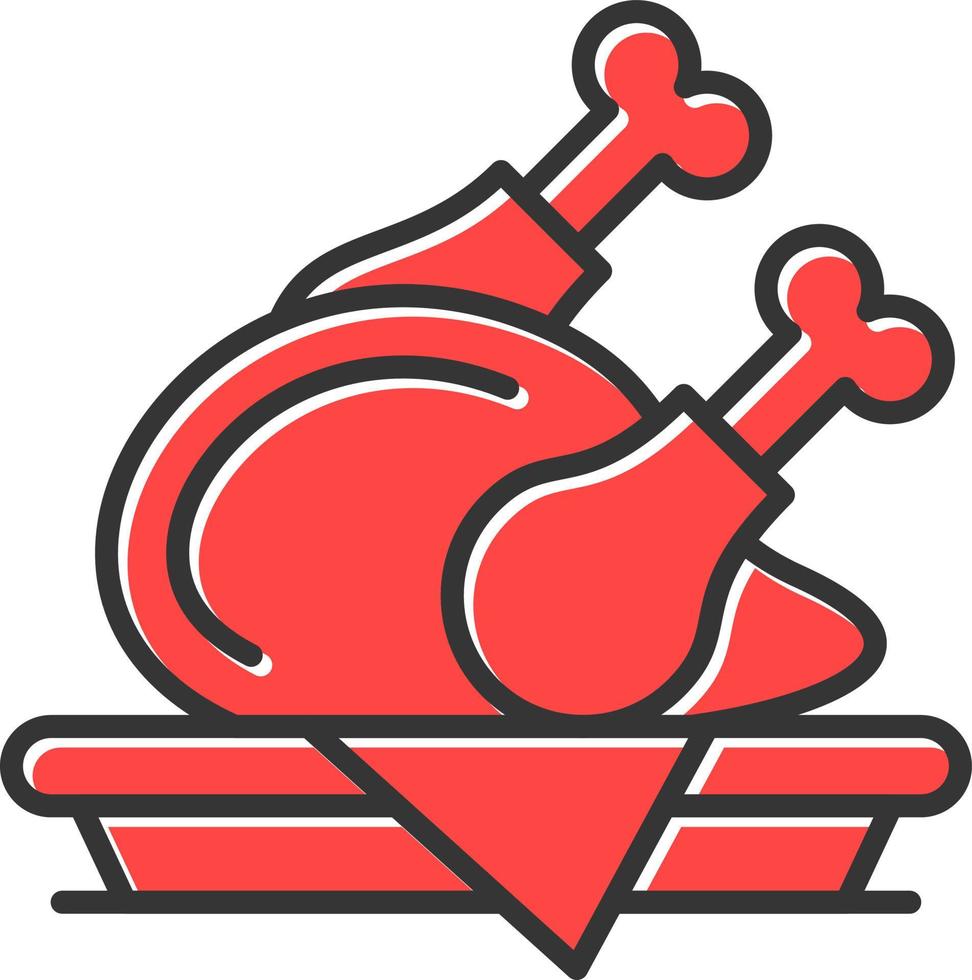 diseño de icono creativo de pierna de pollo vector