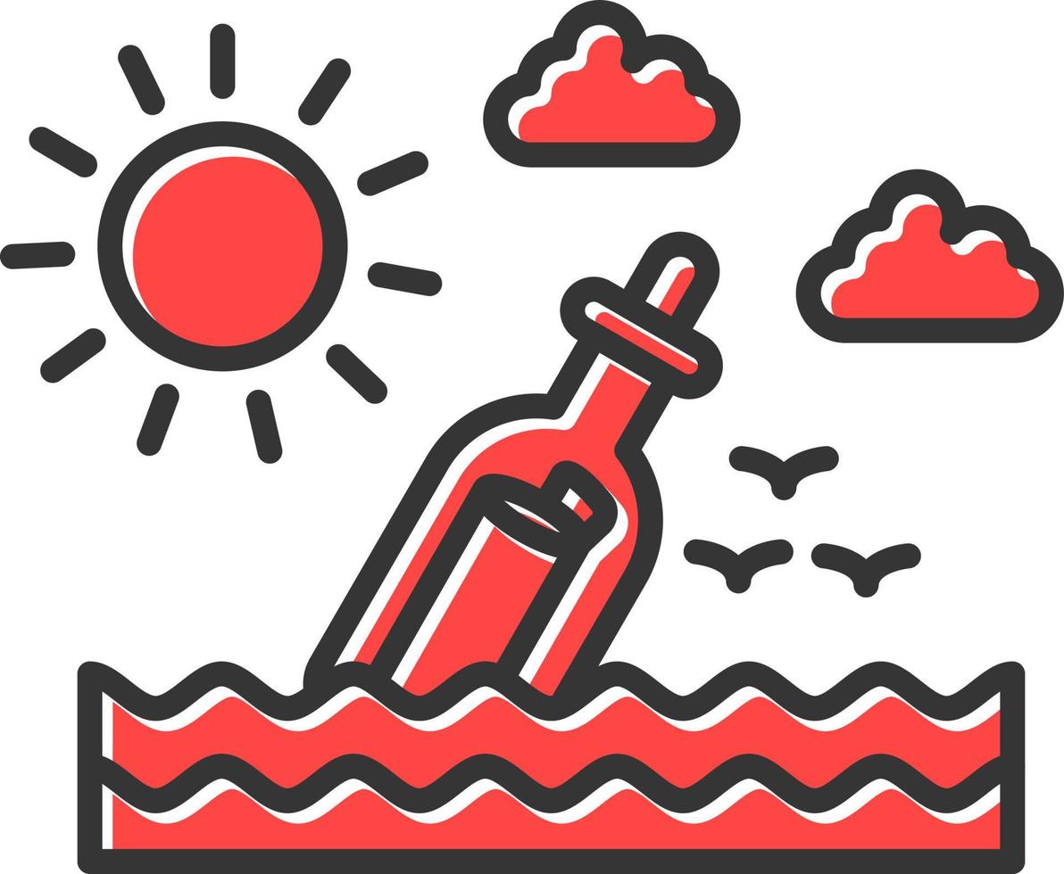 Message In A Bottle Creative Icon Design vector