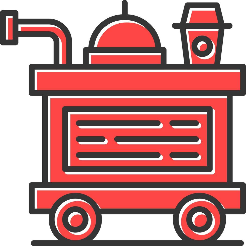 Food Trolley Creative Icon Design vector