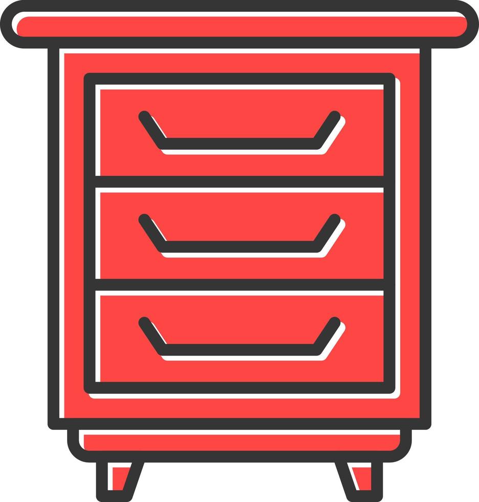 Bedside Table Creative Icon Design vector