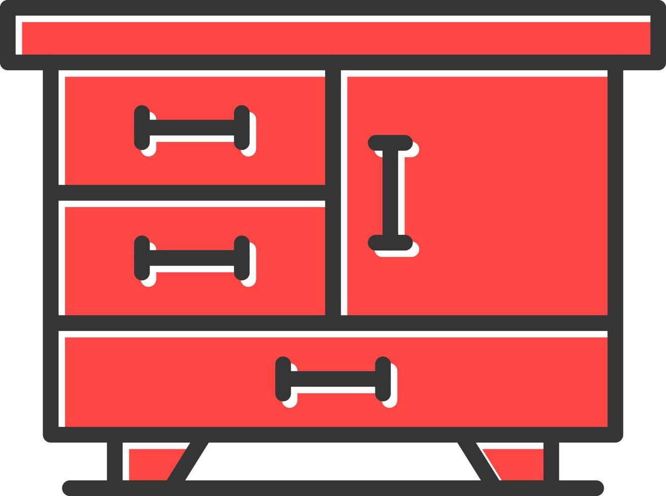 Drawers Creative Icon Design vector