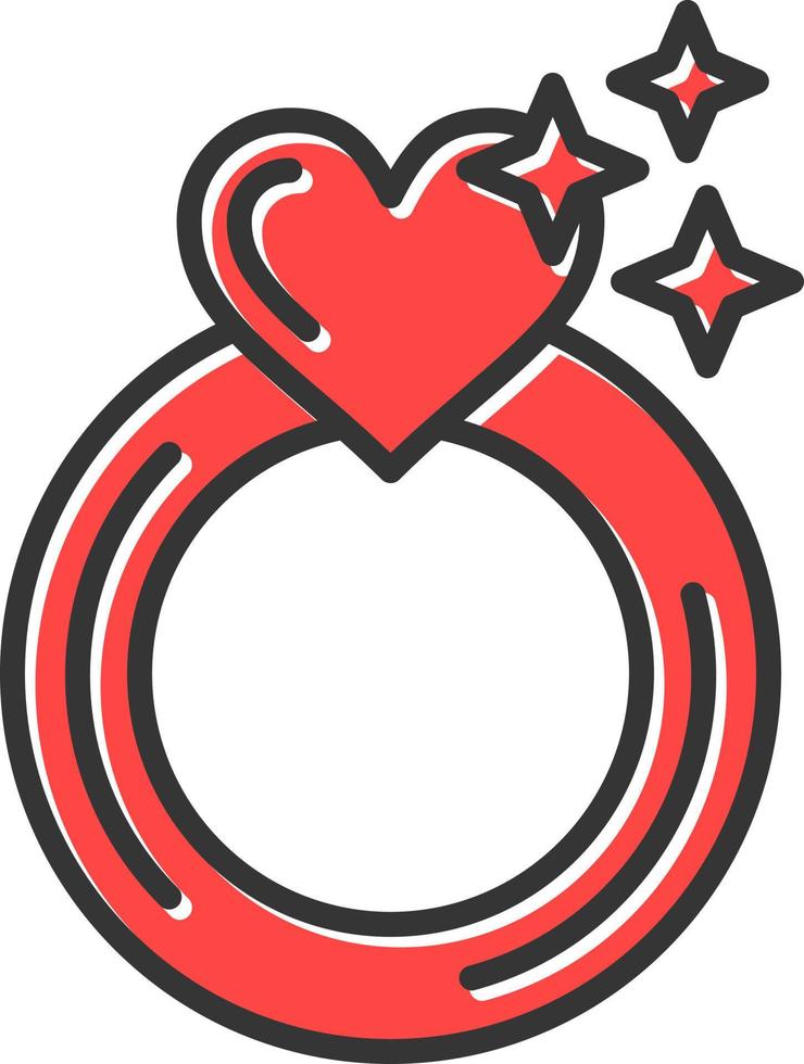 Engagement Ring Creative Icon Design vector