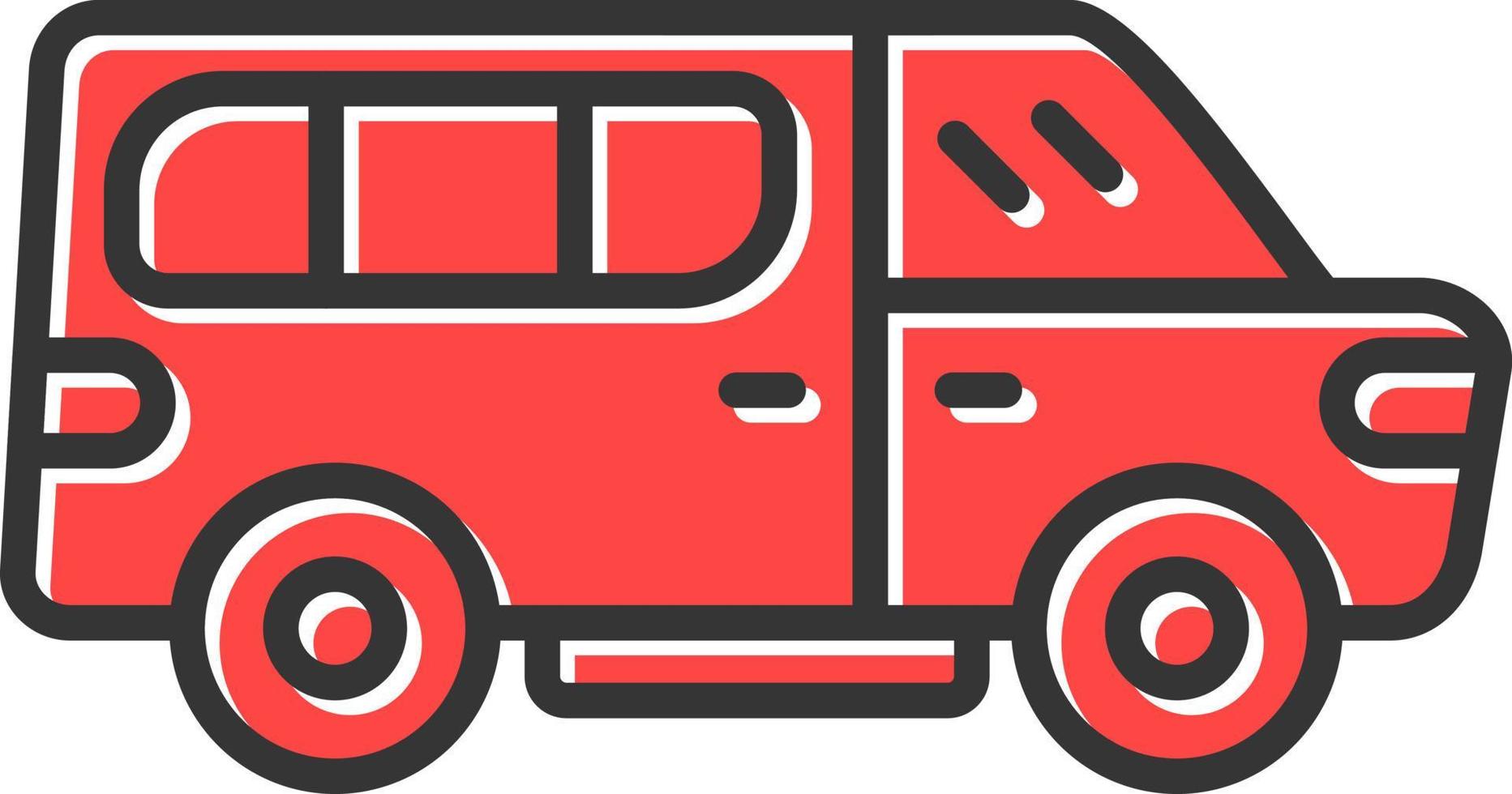 Minivan Creative Icon Design vector