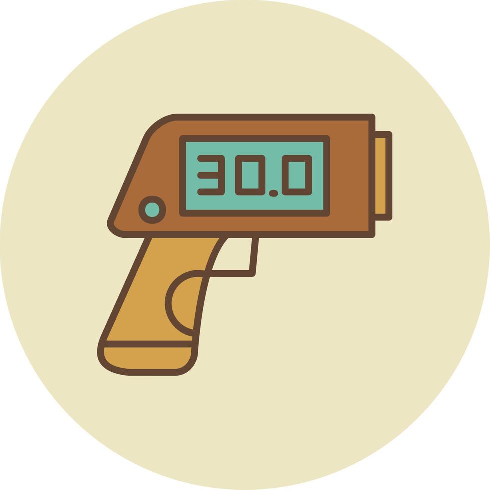 Thermometer Gun Creative Icon Design vector