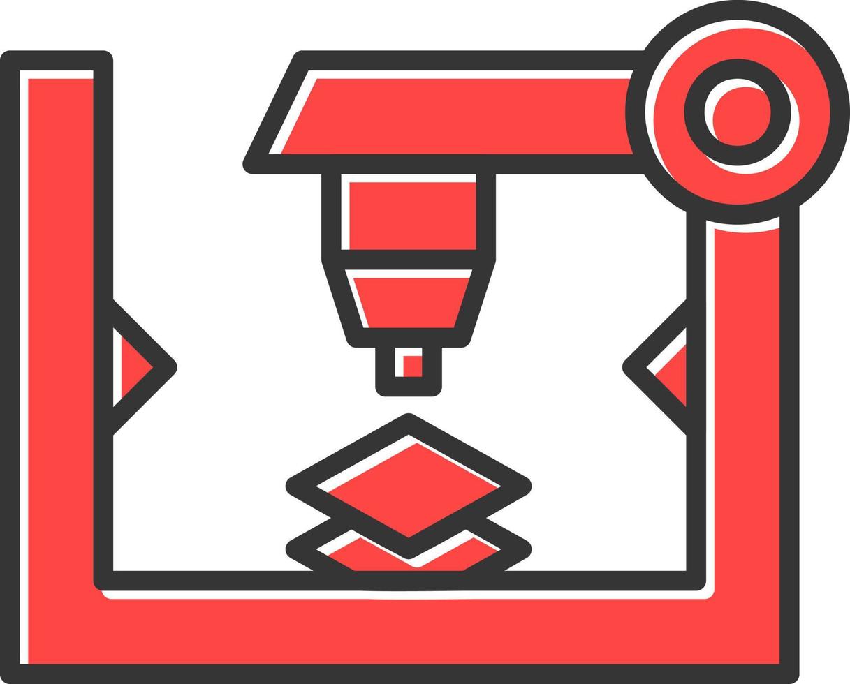3d Printer Creative Icon Design vector