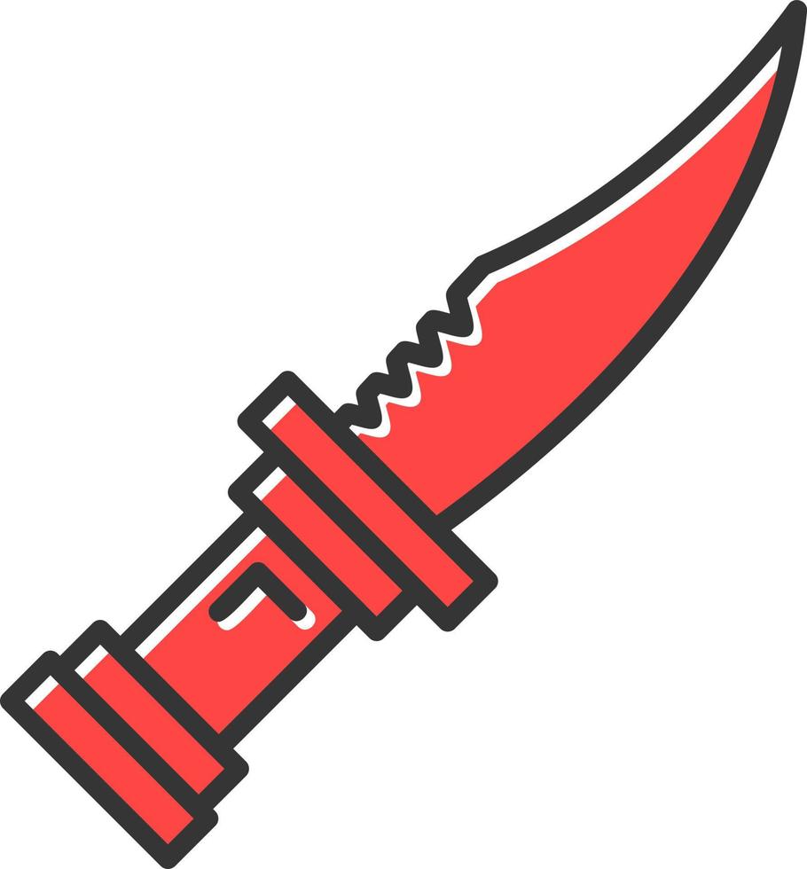 cuchillo de policía diseño de icono creativo vector