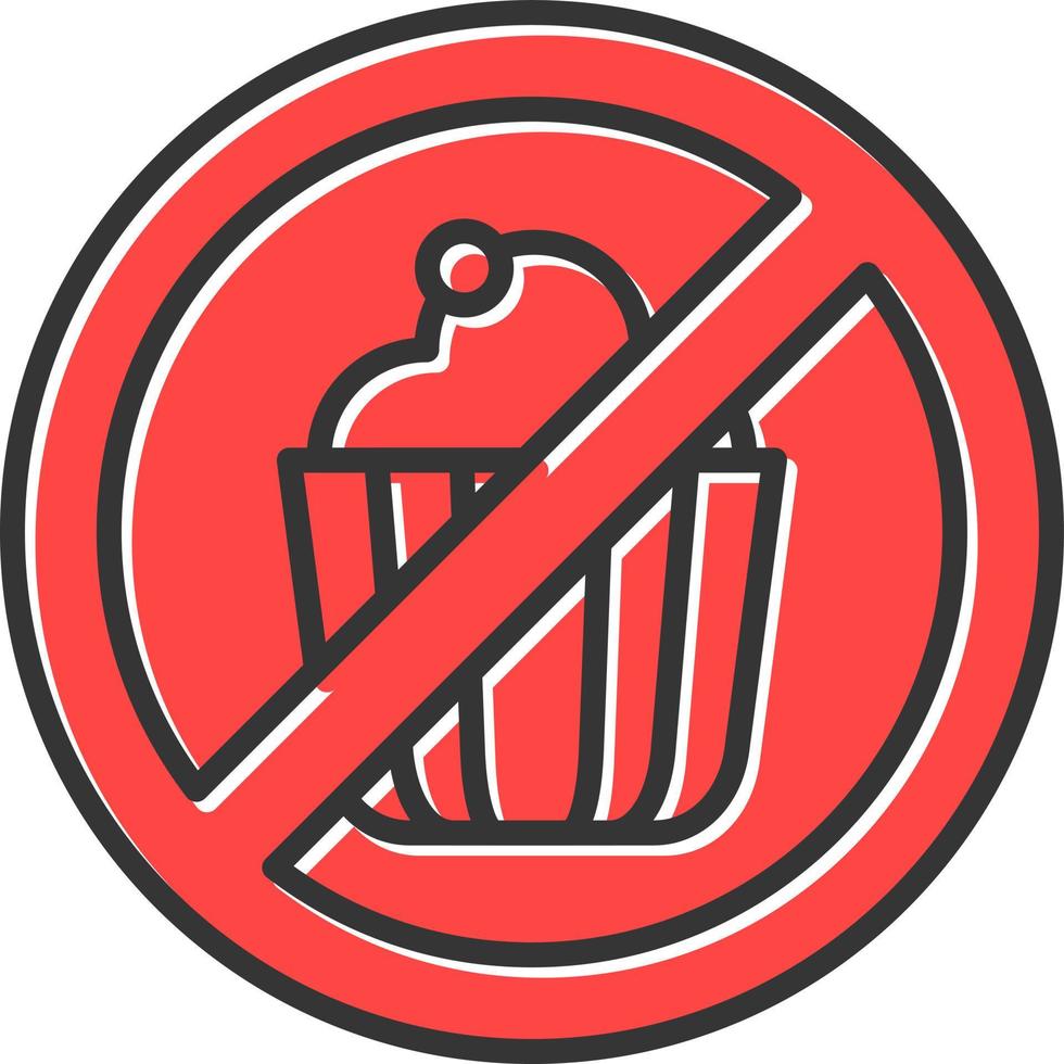 No Sweets Creative Icon Design vector