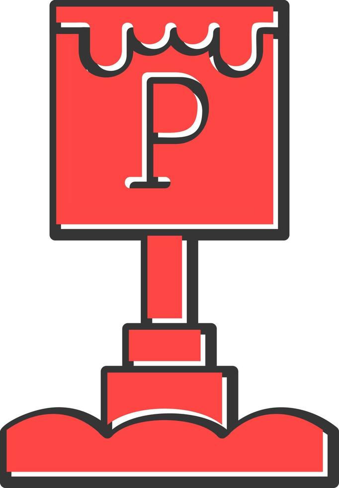 Parking Sign Creative Icon Design vector