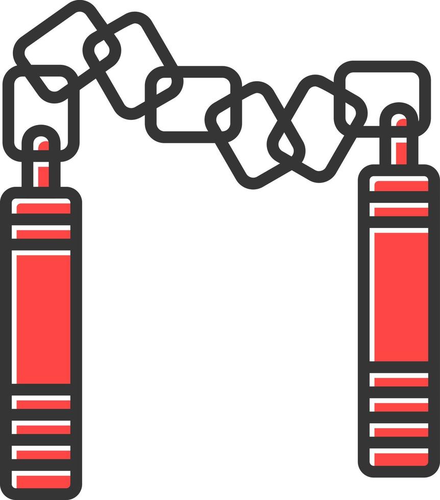 Nunchaku Creative Icon Design vector