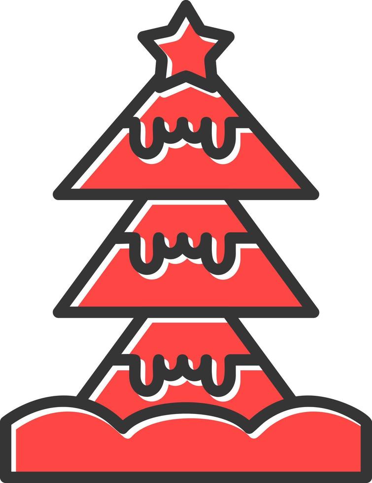 diseño creativo del icono del árbol de navidad vector