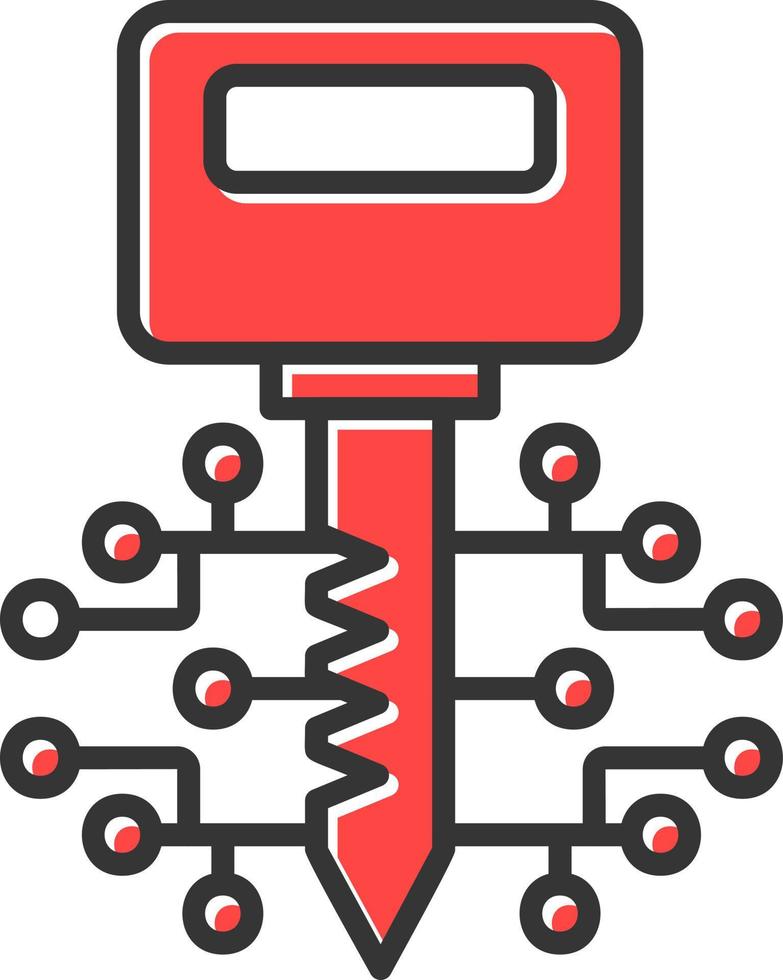 Digital Key Creative Icon Design vector