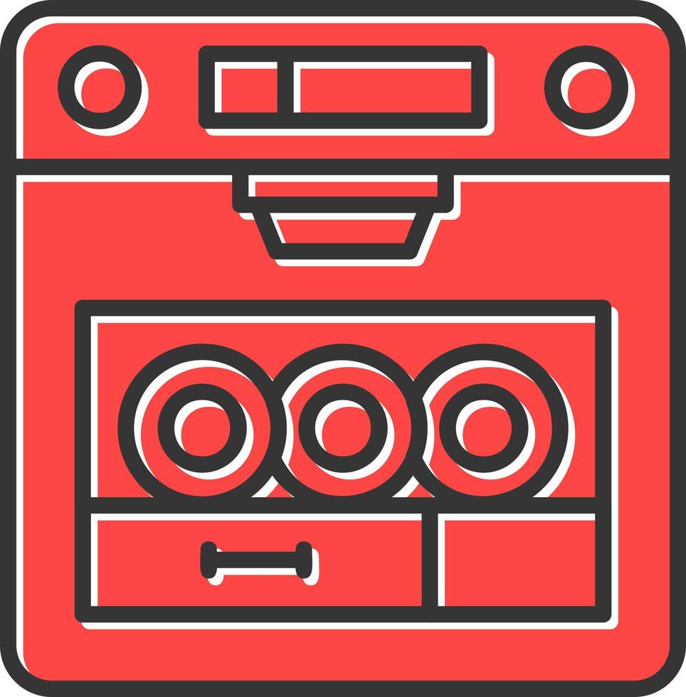 Dishwasher Creative Icon Design vector