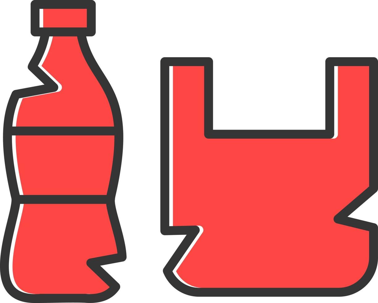 Waste Plastic Creative Icon Design vector