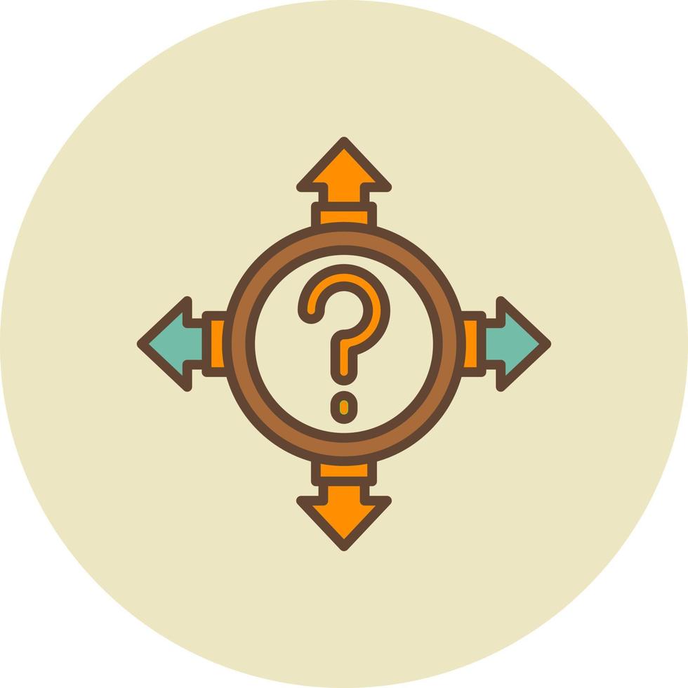 Uncertainty Creative Icon Design vector